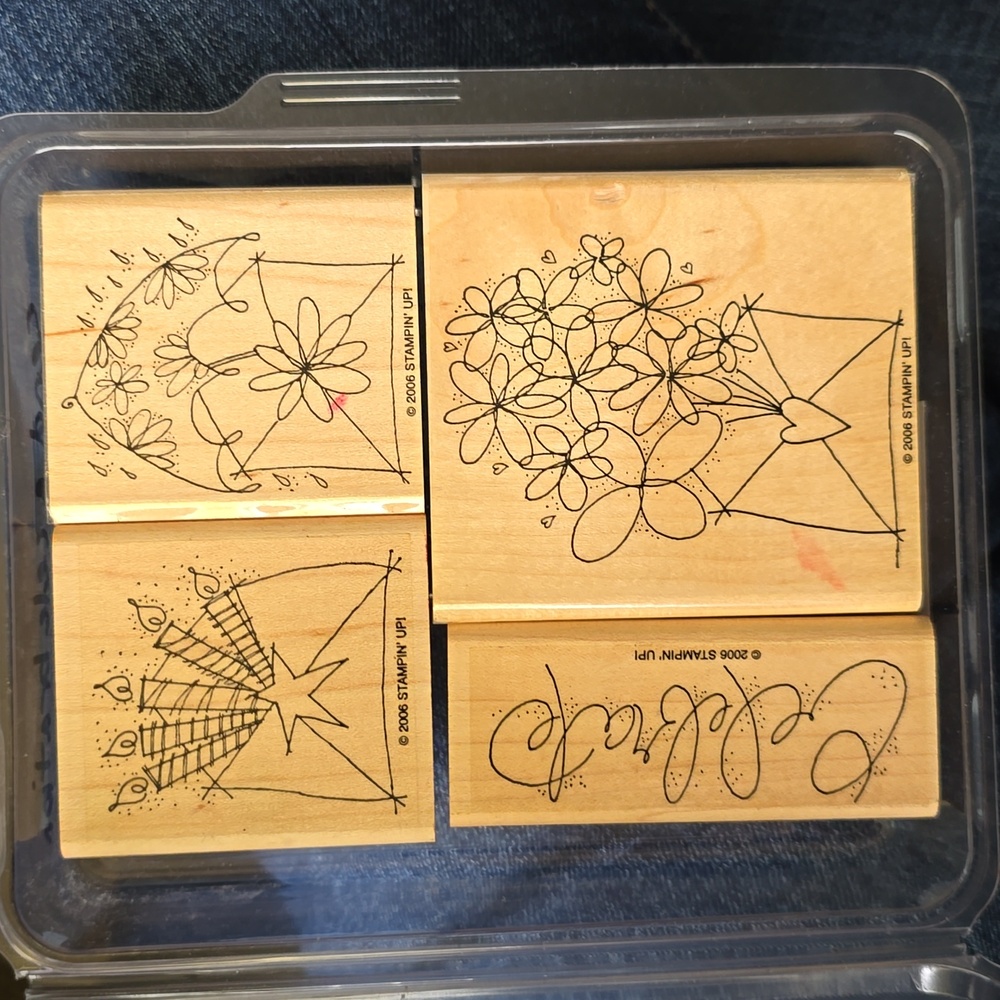 Stampin up! Send a Celebration Wooden stamp set